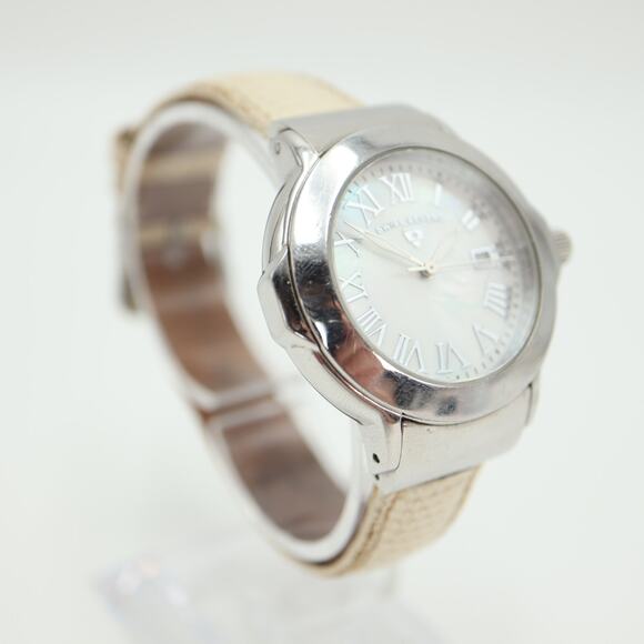 Swiss Legend South Beach MOP Watch 36mm Silver Tone White Leather w New Battery main image 9